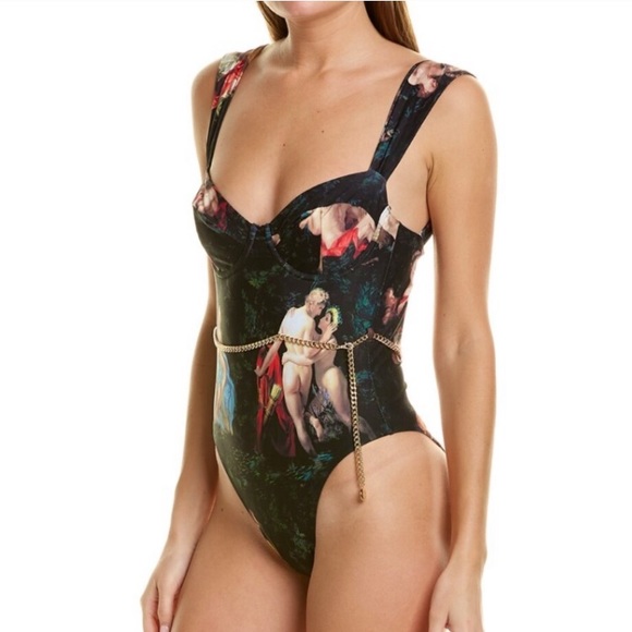 NWT WeWoreWhat Painted Angels Danielle One-Piece - Picture 3 of 10